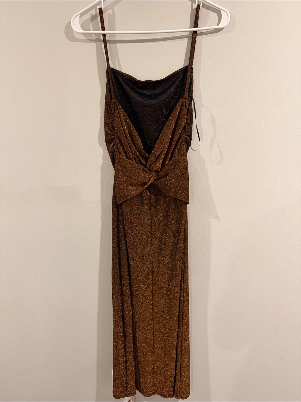 Reformation Breslin Dress in Rose Gold Sparkle, Size S (NWT) - Picture 4 of 5